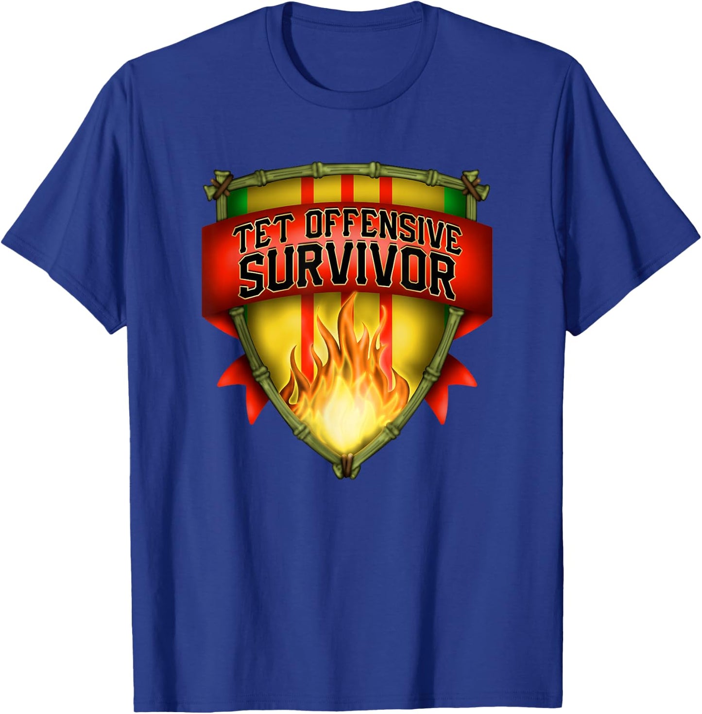 Vietnam Veteran Tet Offensive Survivor T-Shirt - T-Shirt | Royal