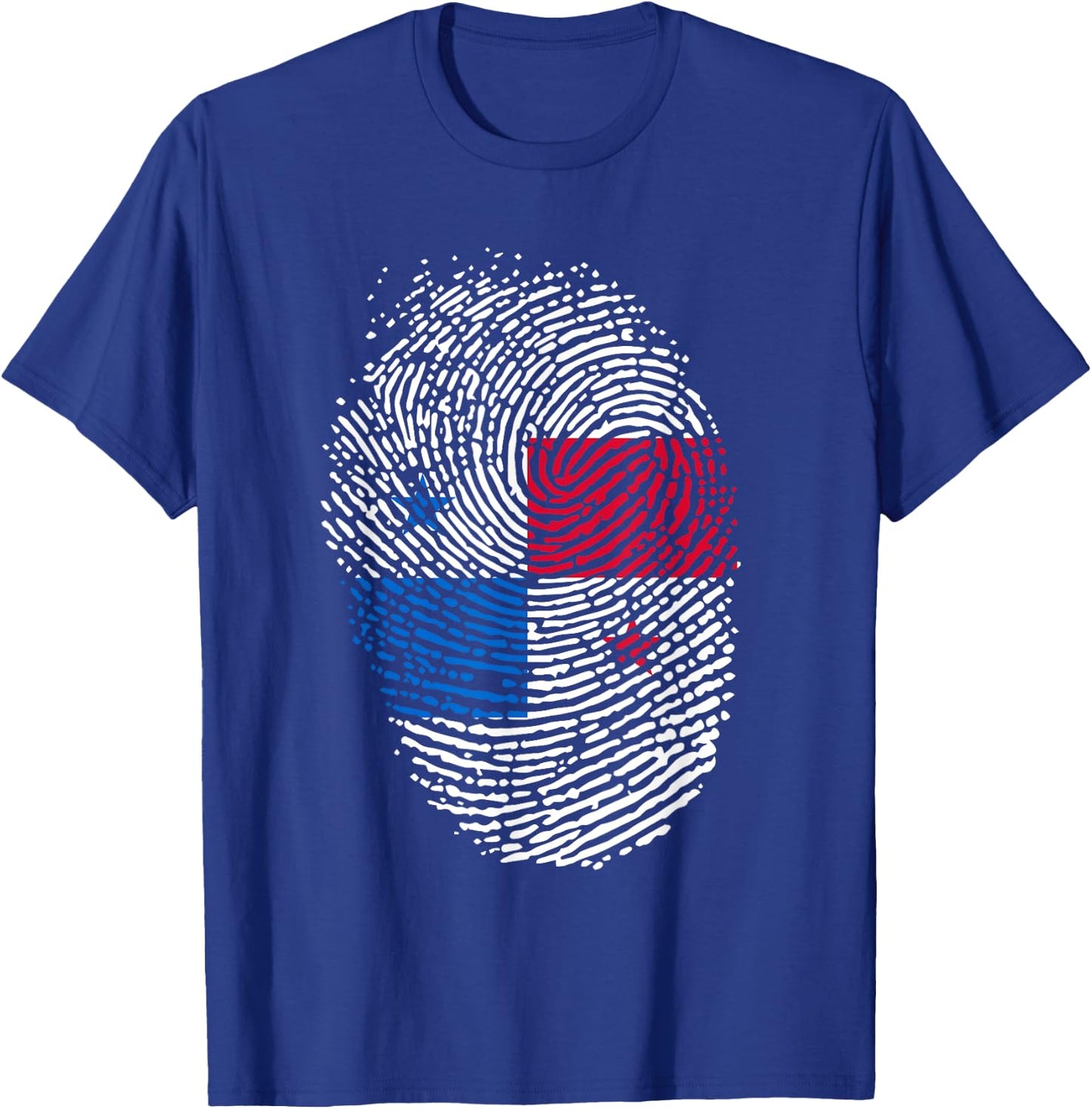Panamanian Flag Fingerprint Panama T-Shirt - T-Shirt | Royal