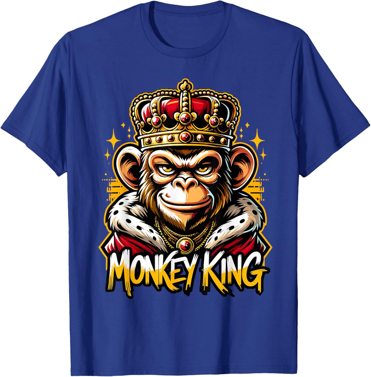 Monkey King | Boys Monkey Lover | Monkey T-Shirt - T-Shirt | Royal