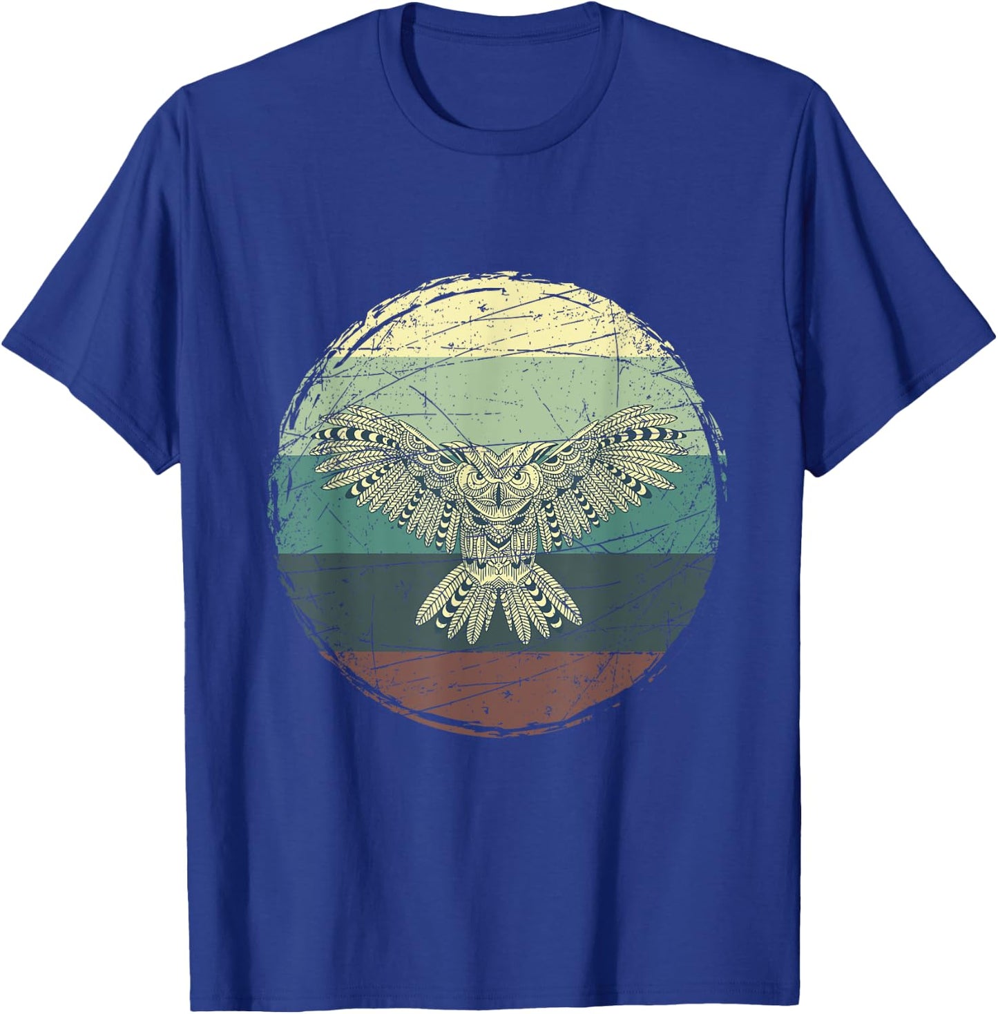 Retro Owl T-Shirt - T-Shirt | Royal