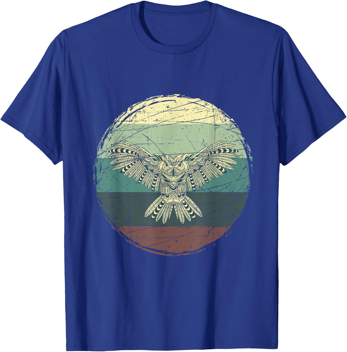 Retro Owl T-Shirt - T-Shirt | Royal