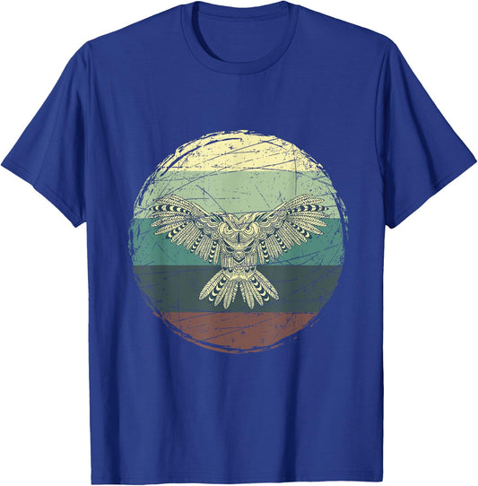 Retro Owl T-Shirt - T-Shirt | Royal