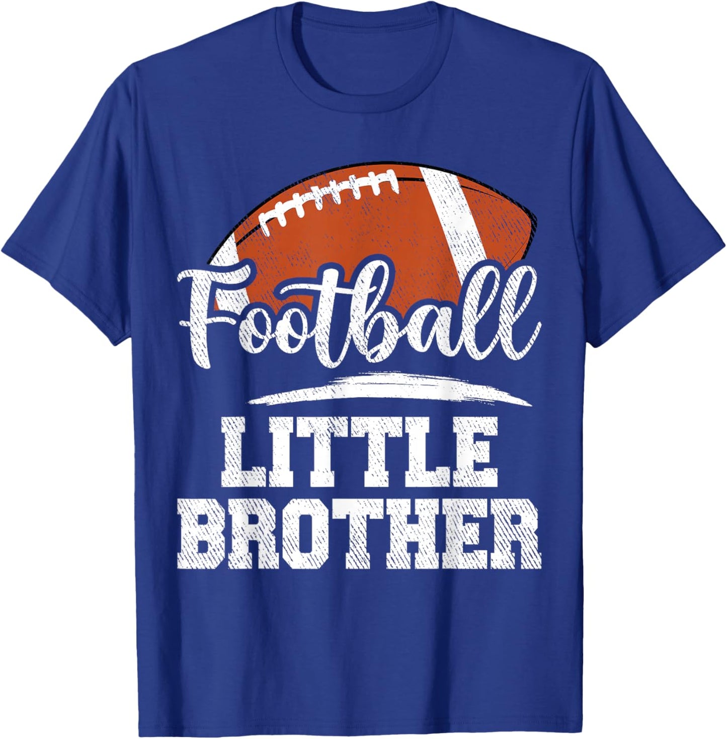 Football Little Brother Football Player Game Day Family T-Shirt - T-Shirt | Royal