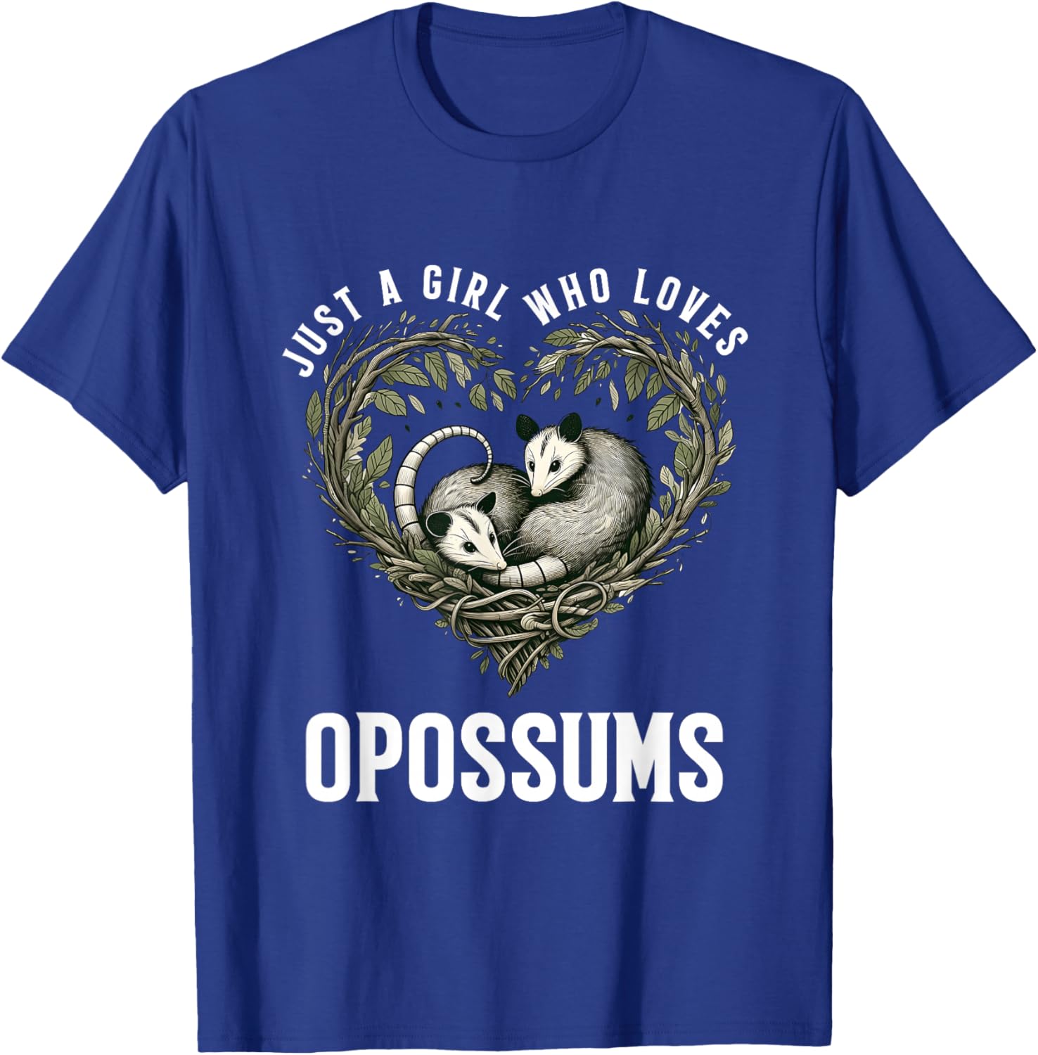 Just Girl Who Loves Opossums I Love Possums Wild Animal T-Shirt - T-Shirt | Royal