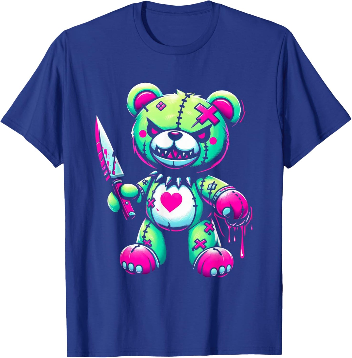 Pastel Goth Teddy Bear Horror Halloween Creepy Scary T-Shirt - T-Shirt | Royal