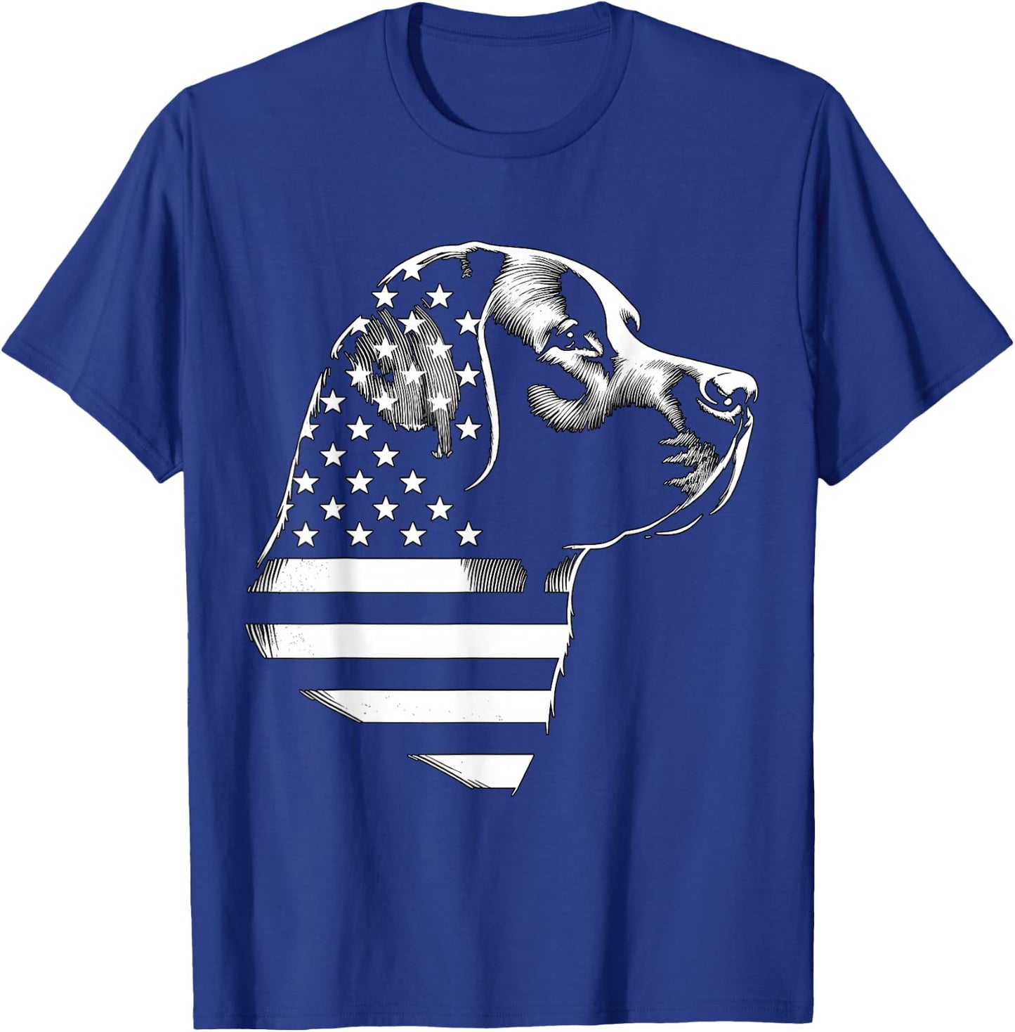 Patriotic Black Labrador Black Lab 4th of July T-Shirt - T-Shirt | Royal