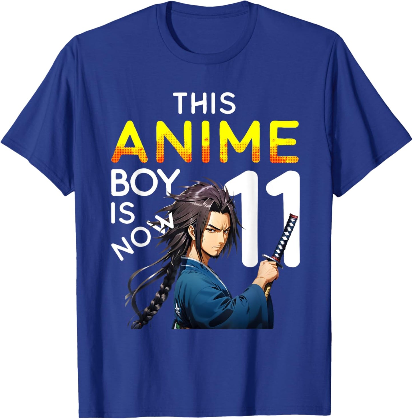 This Anime Boy Is Now 11 Years Old 11th Birthday Kawaii Kids T-Shirt - T-Shirt | Royal