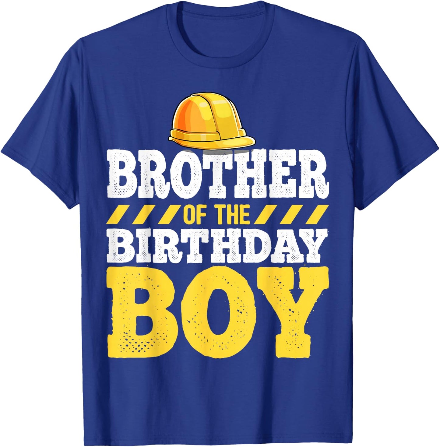 Brother of the Birthday Boy Construction Birthday Party T-Shirt - T-Shirt | Royal
