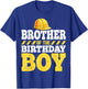 Brother of the Birthday Boy Construction Birthday Party T-Shirt - T-Shirt | Royal