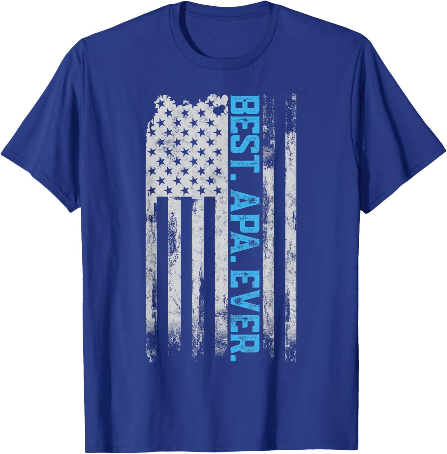 Best Apa Ever American USA flag Father’s Day gift Grandpa Men T-Shirt - T-Shirt | Royal