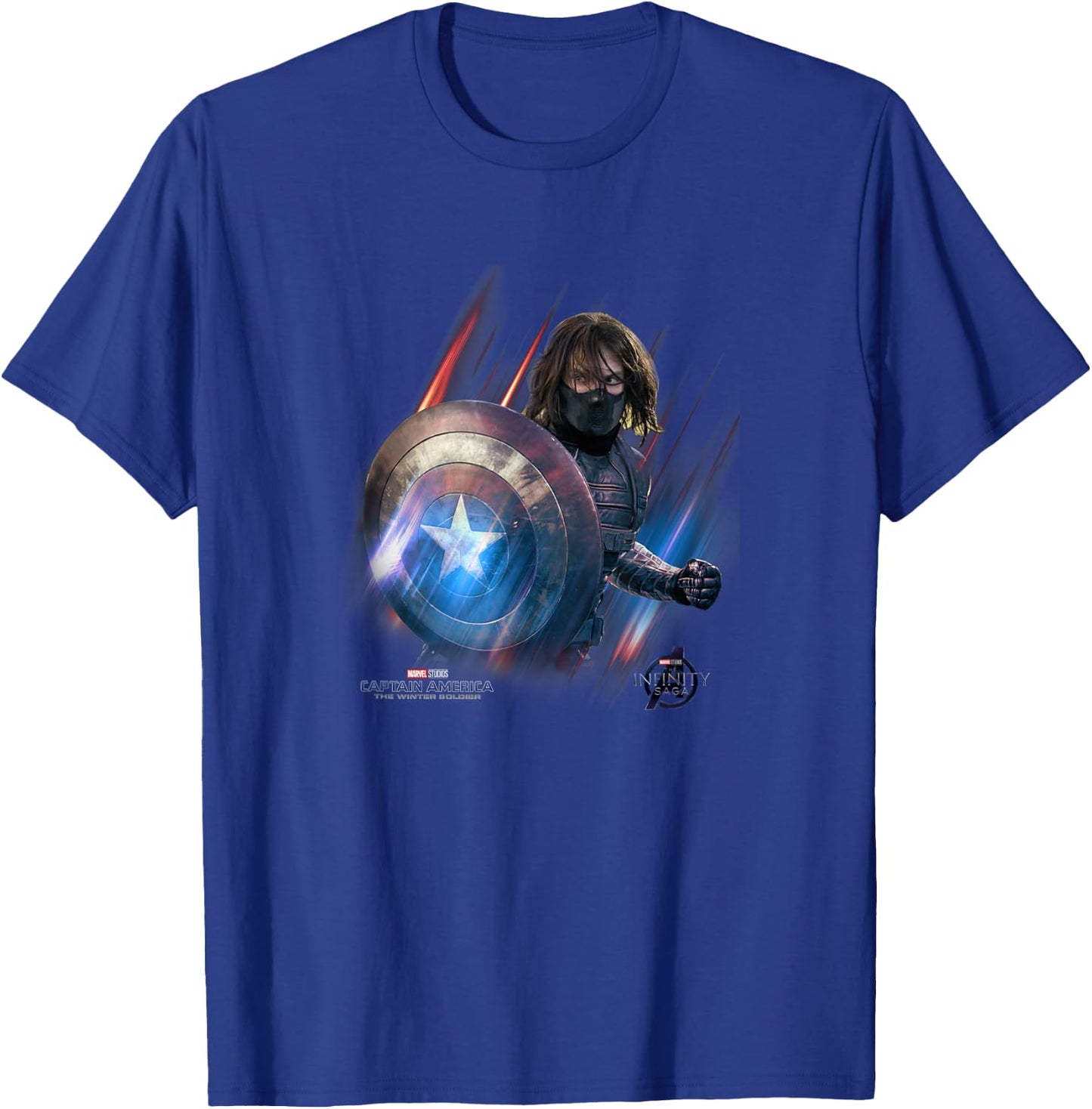 Marvel Year of The Shield Winter Soldier Swipe T-Shirt - T-Shirt | Royal
