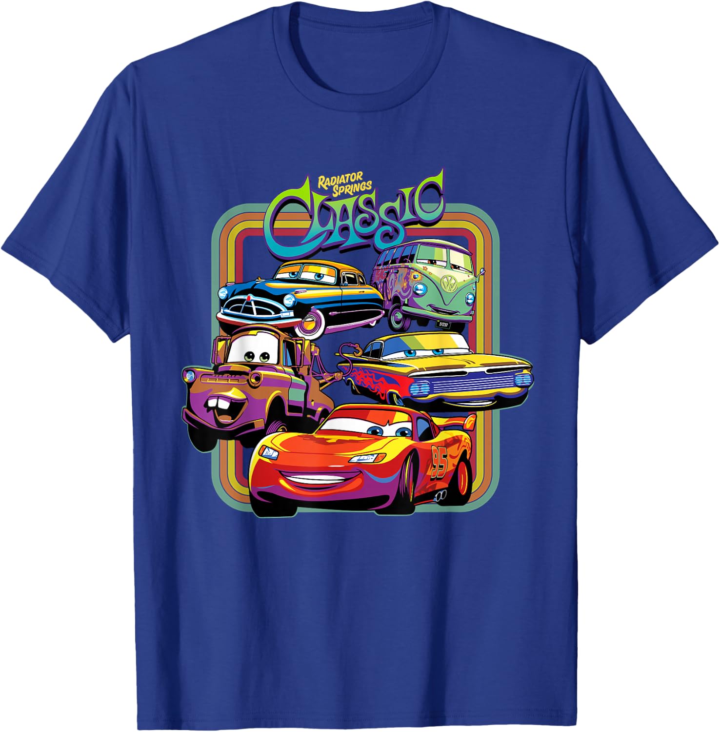 Disney Pixar Cars Radiator Springs Classic T-Shirt - T-Shirt | Royal