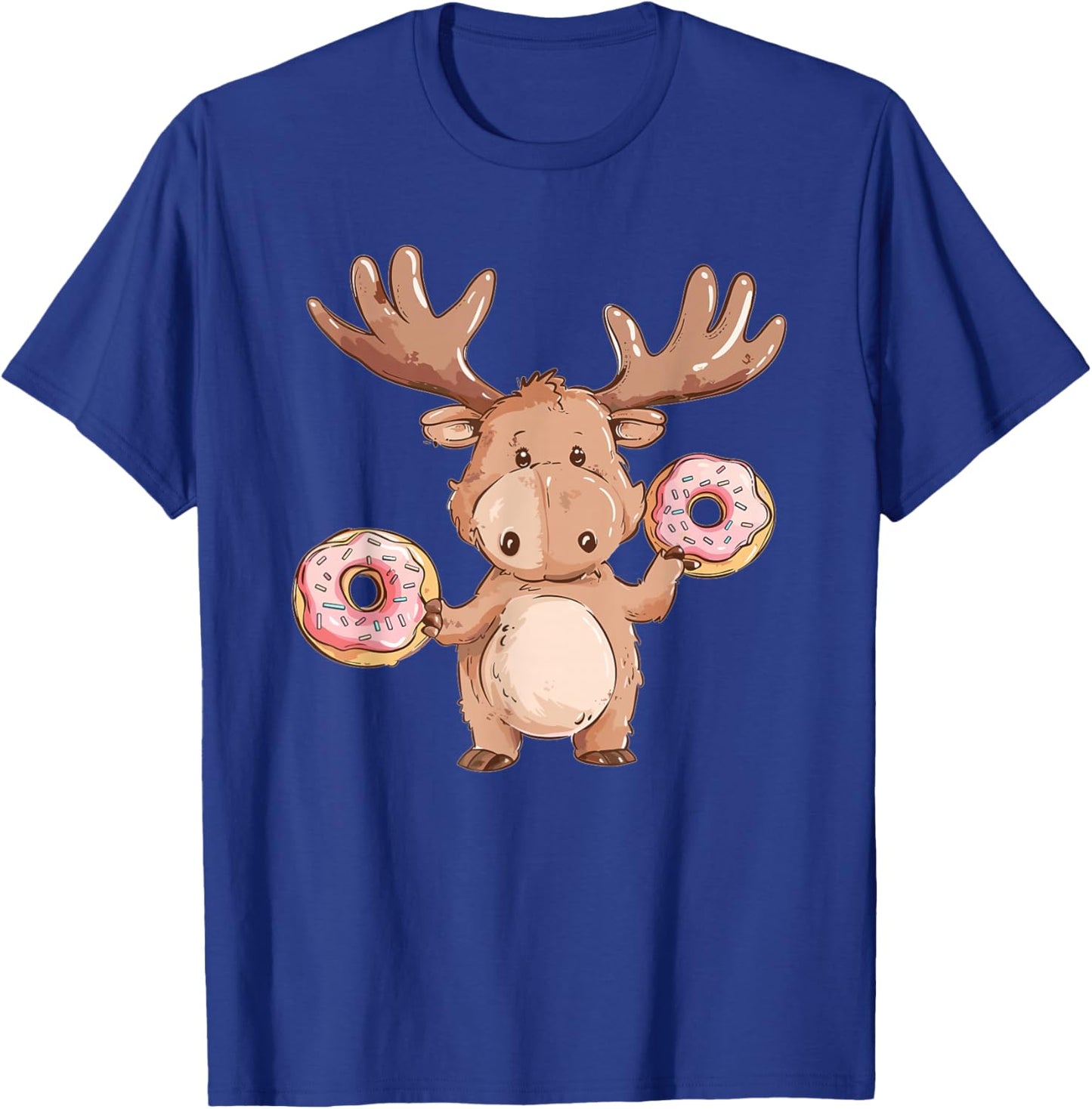 Cute Donut Moose T-Shirt - T-Shirt | Royal