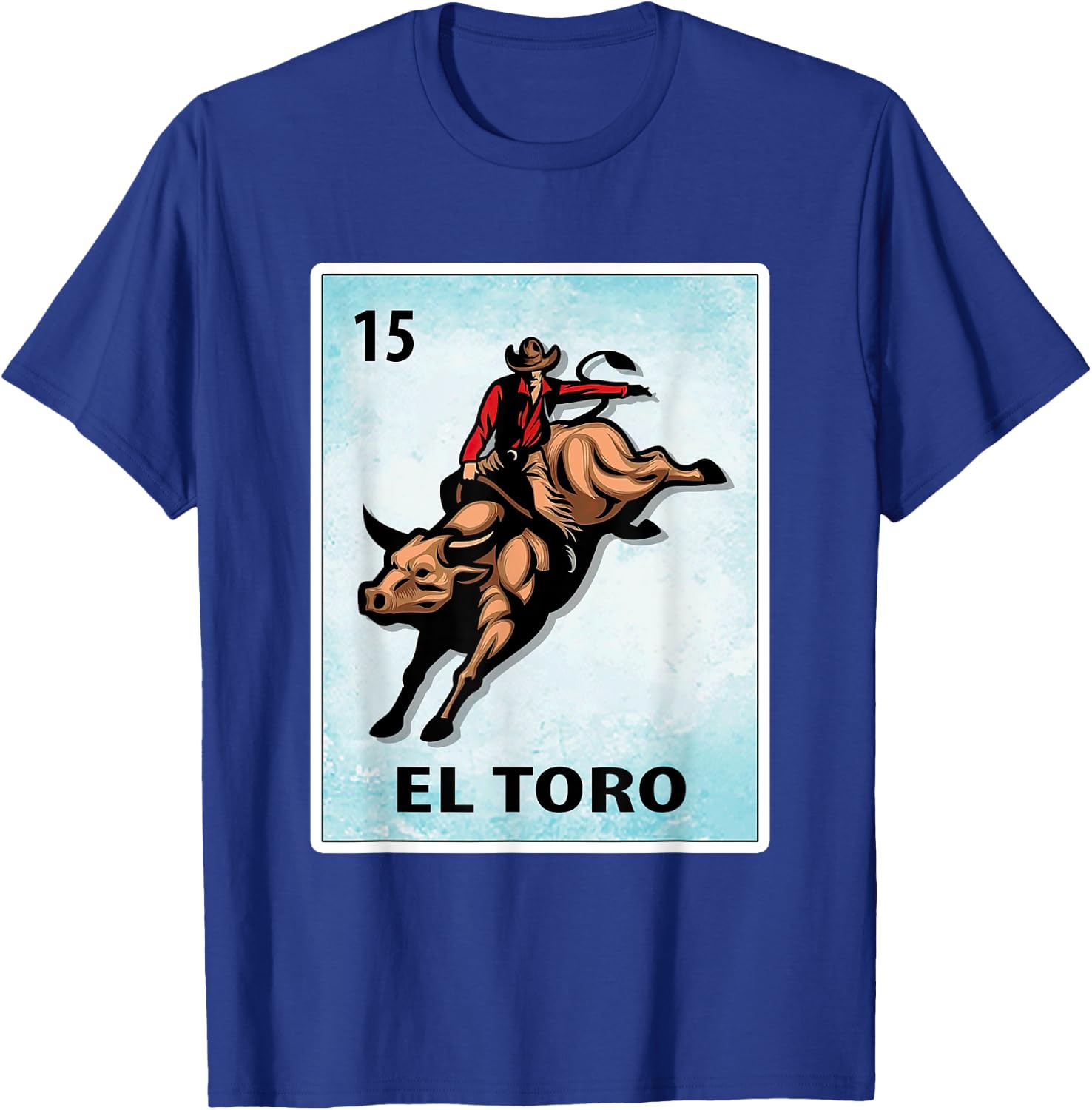 El Toro Mexican Bull Riding Cards T-Shirt - T-Shirt | Royal