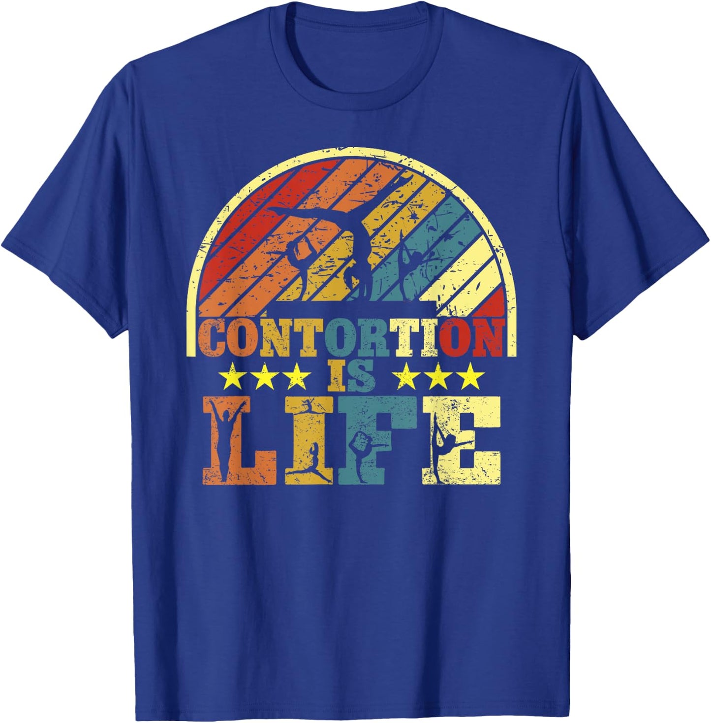 Contortionist Contortion is Life Funny retro Gymnastics T-Shirt - T-Shirt | Royal