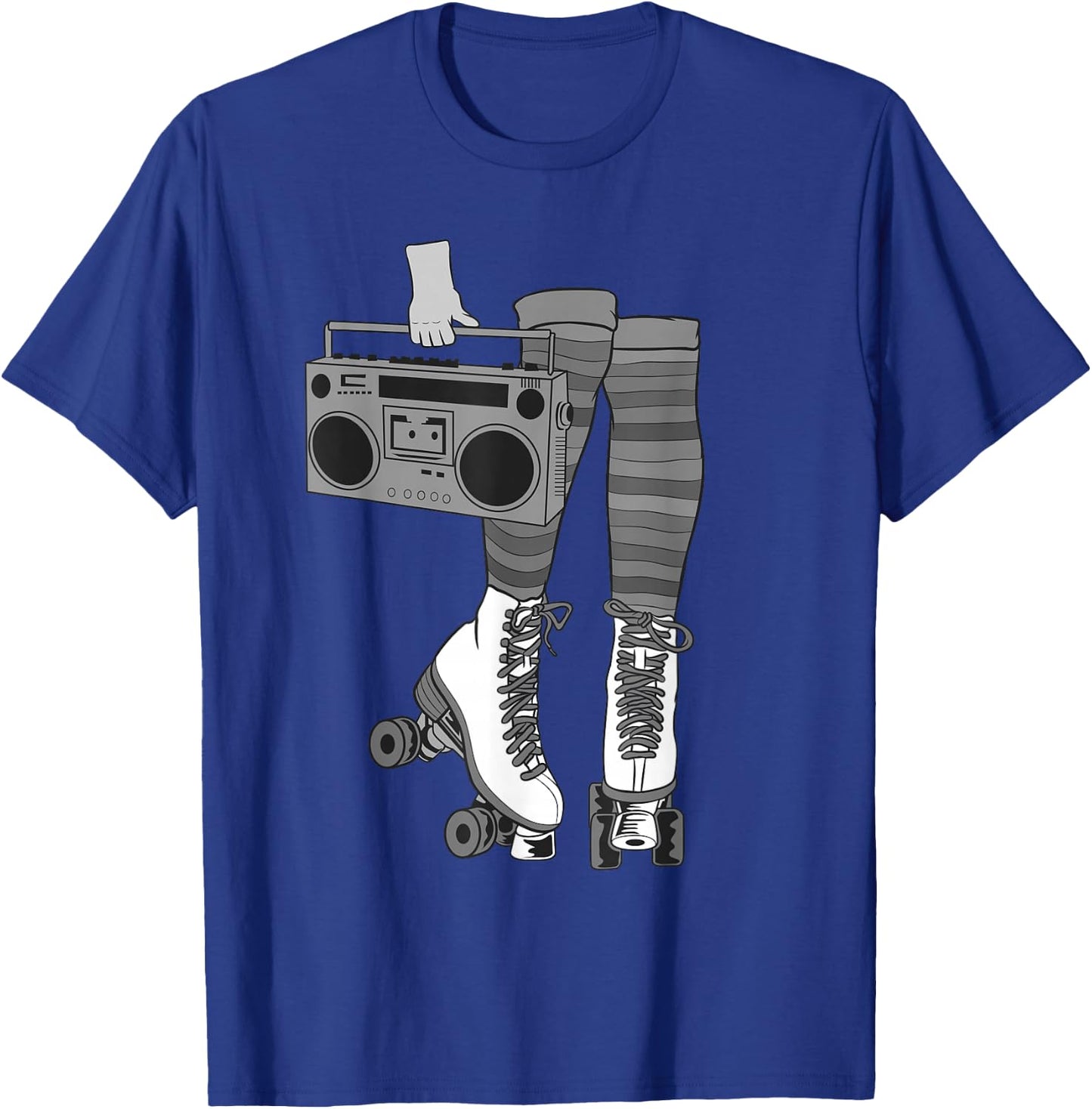 Retro Rollerskates Funny 80's Roller Disco Skating Girl Gift T-Shirt - T-Shirt | Royal