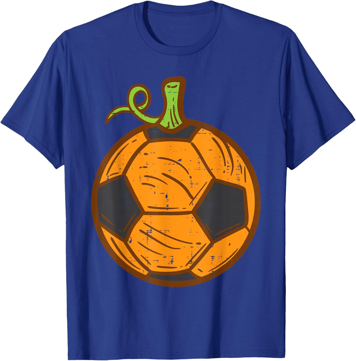 Halloween Soccer Ball Pumpkin Football Costume Boys Kids Men T-Shirt - T-Shirt | Royal