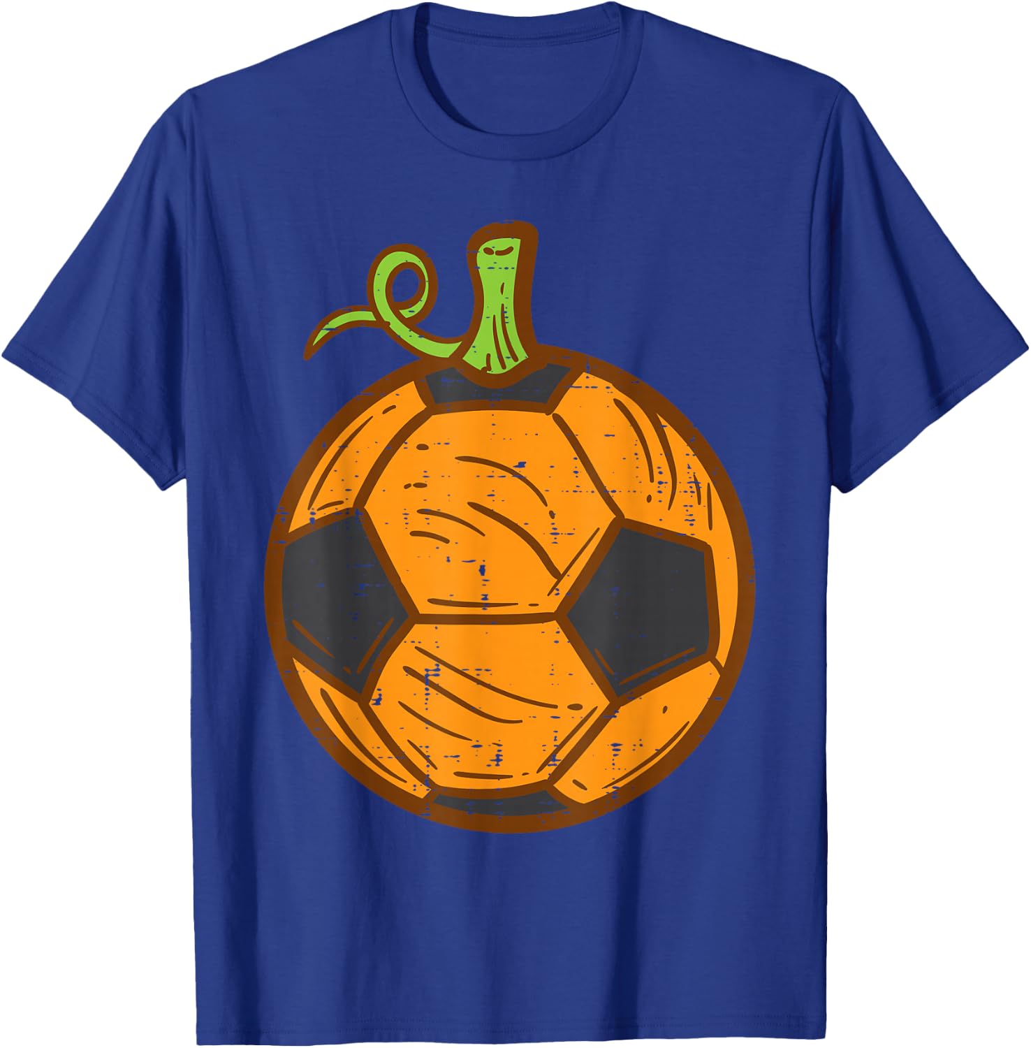 Halloween Soccer Ball Pumpkin Football Costume Boys Kids Men T-Shirt - T-Shirt | Royal