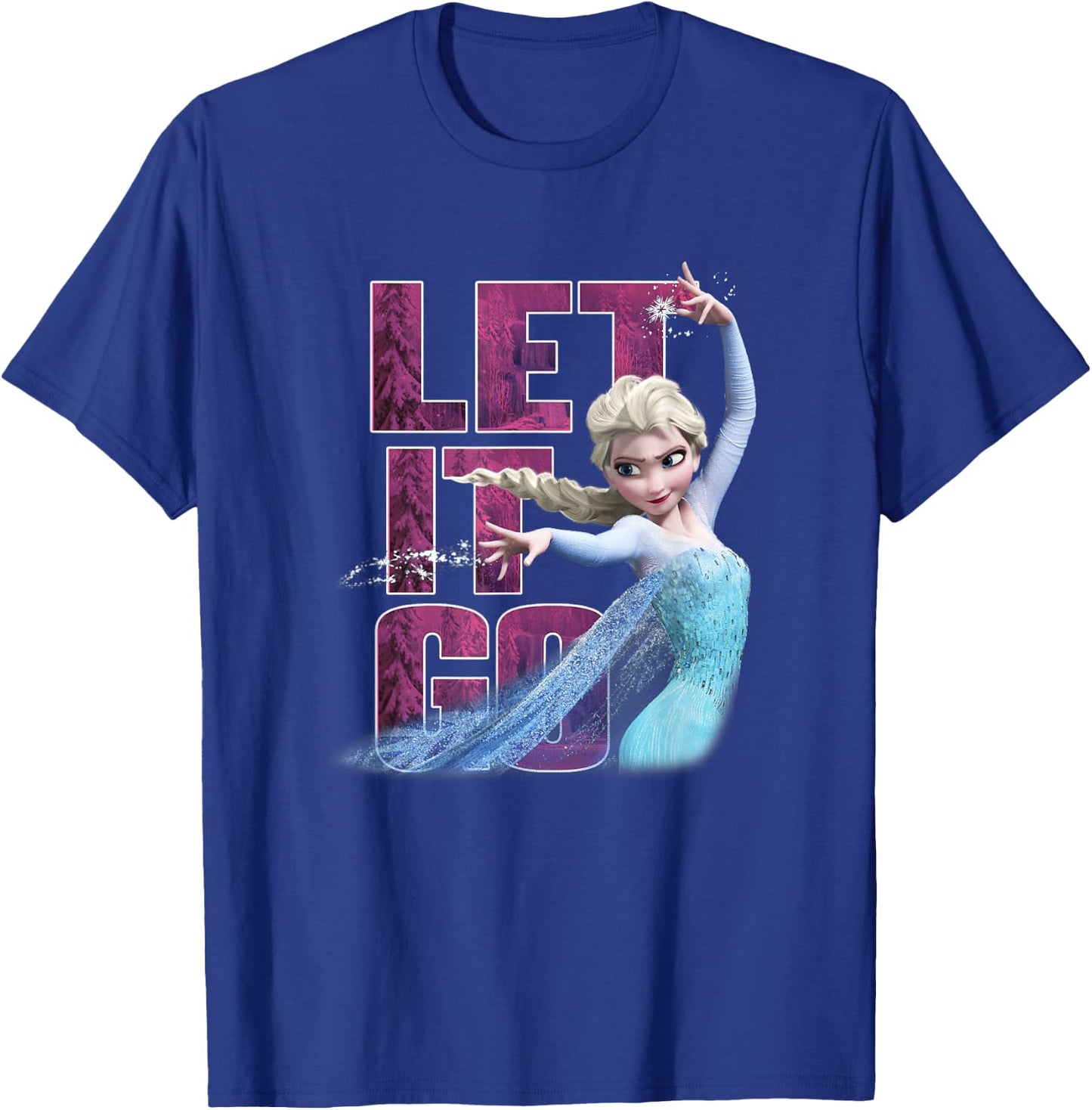 Disney Frozen Elsa Snow Queen Let It Go Sparkle Portrait T-Shirt - T-Shirt | Royal