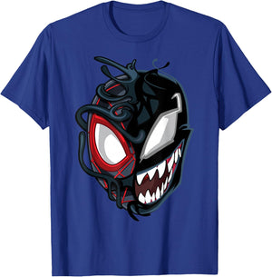 Marvel Spider-Man Maximum Venom Miles Morales Big Face T-Shirt - T-Shirt | Royal
