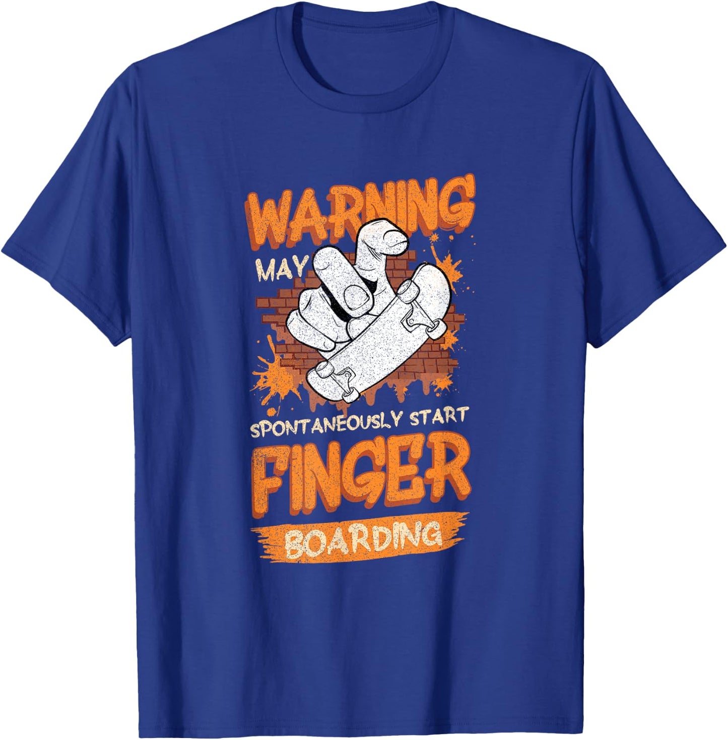 Funny Finger Boarding Graffiti Lifestyle Fingerboard Boarder T-Shirt - T-Shirt | Royal