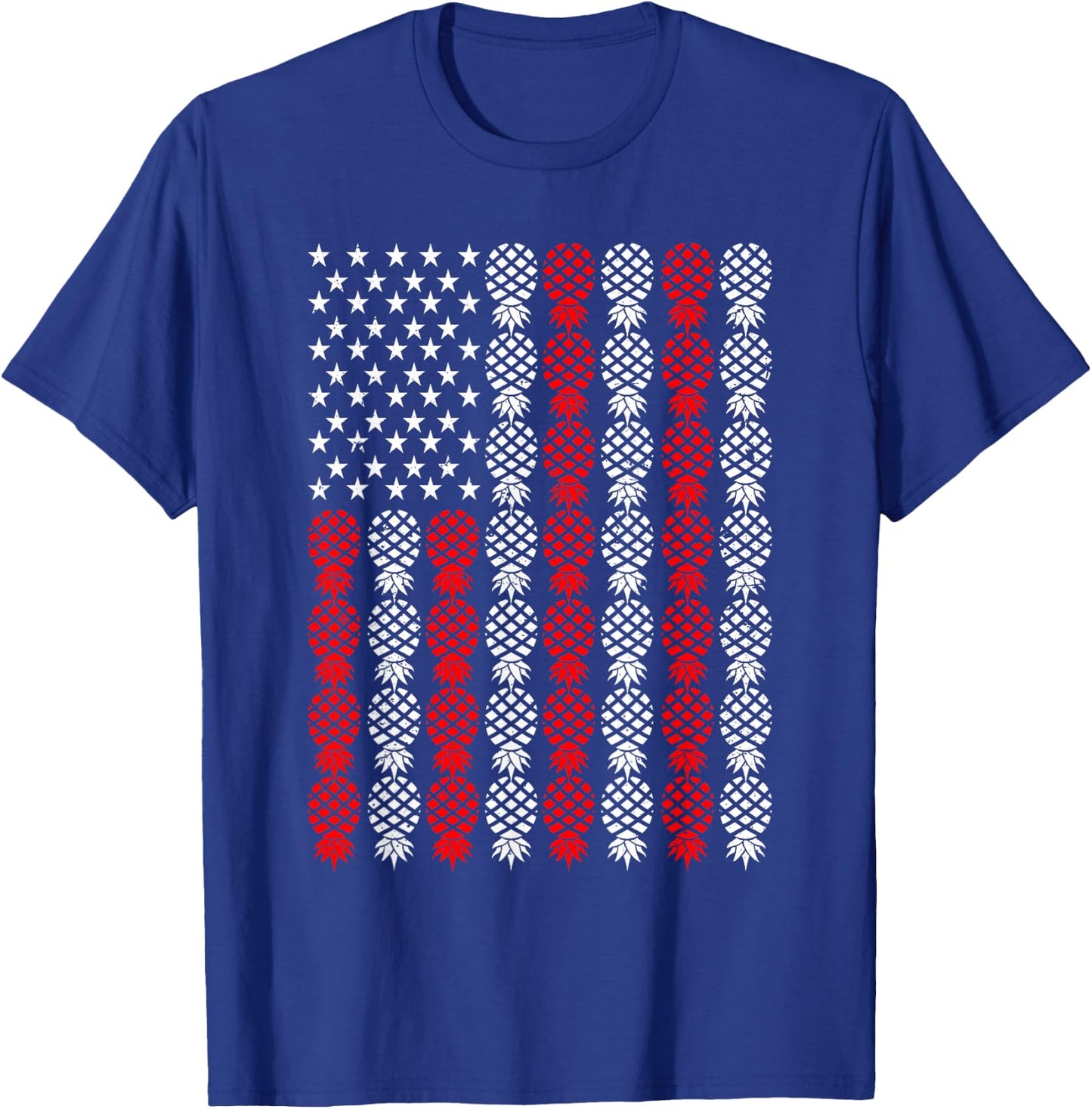 Upside Down Pineapple US Flag Swinger USA Patriotic T-Shirt - T-Shirt | Royal