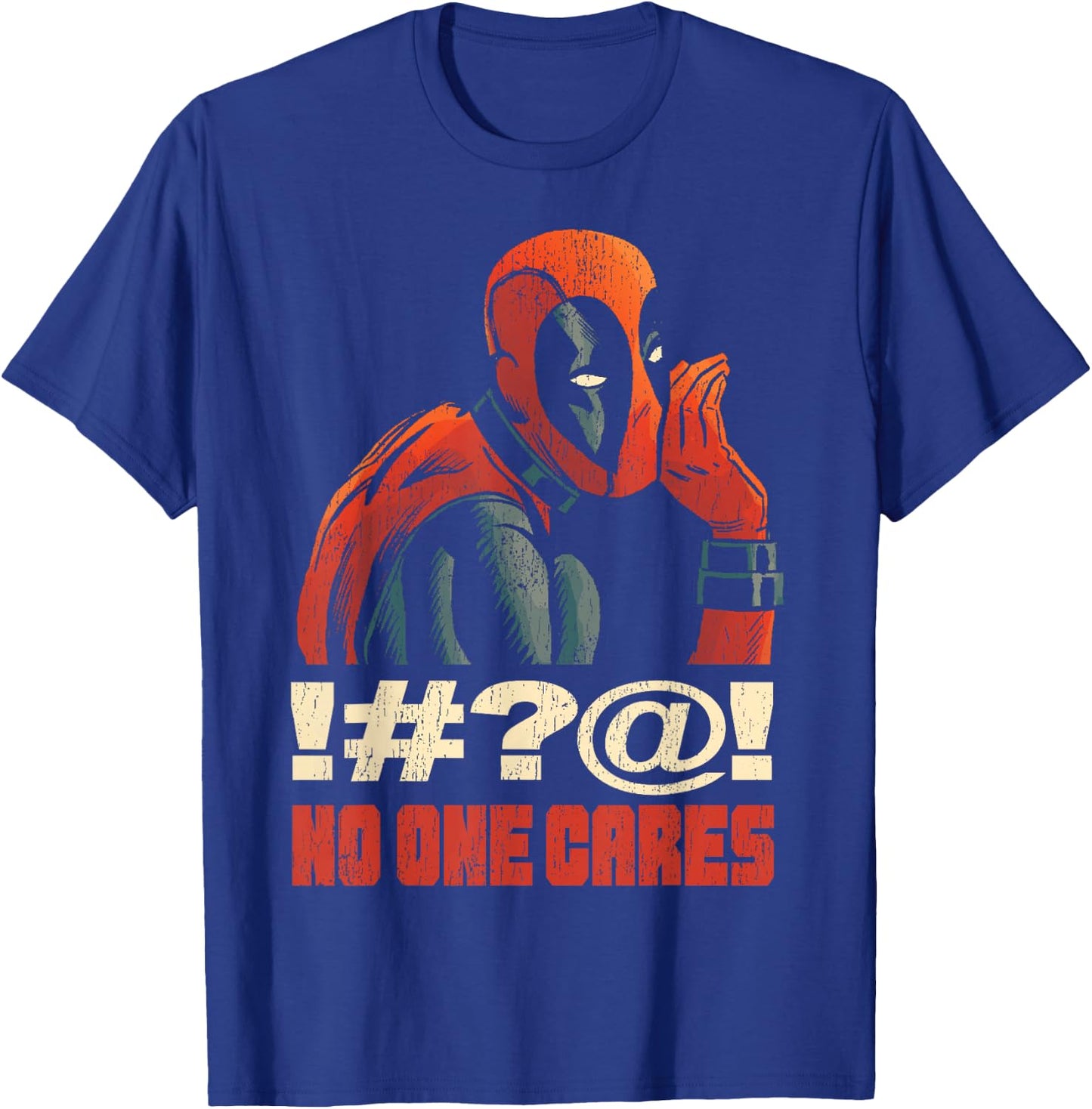 Marvel Deadpool 30th No One Cares T-Shirt - T-Shirt | Royal