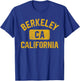Berkeley CA California Gym Style Distressed Amber Print T-Shirt - T-Shirt | Royal