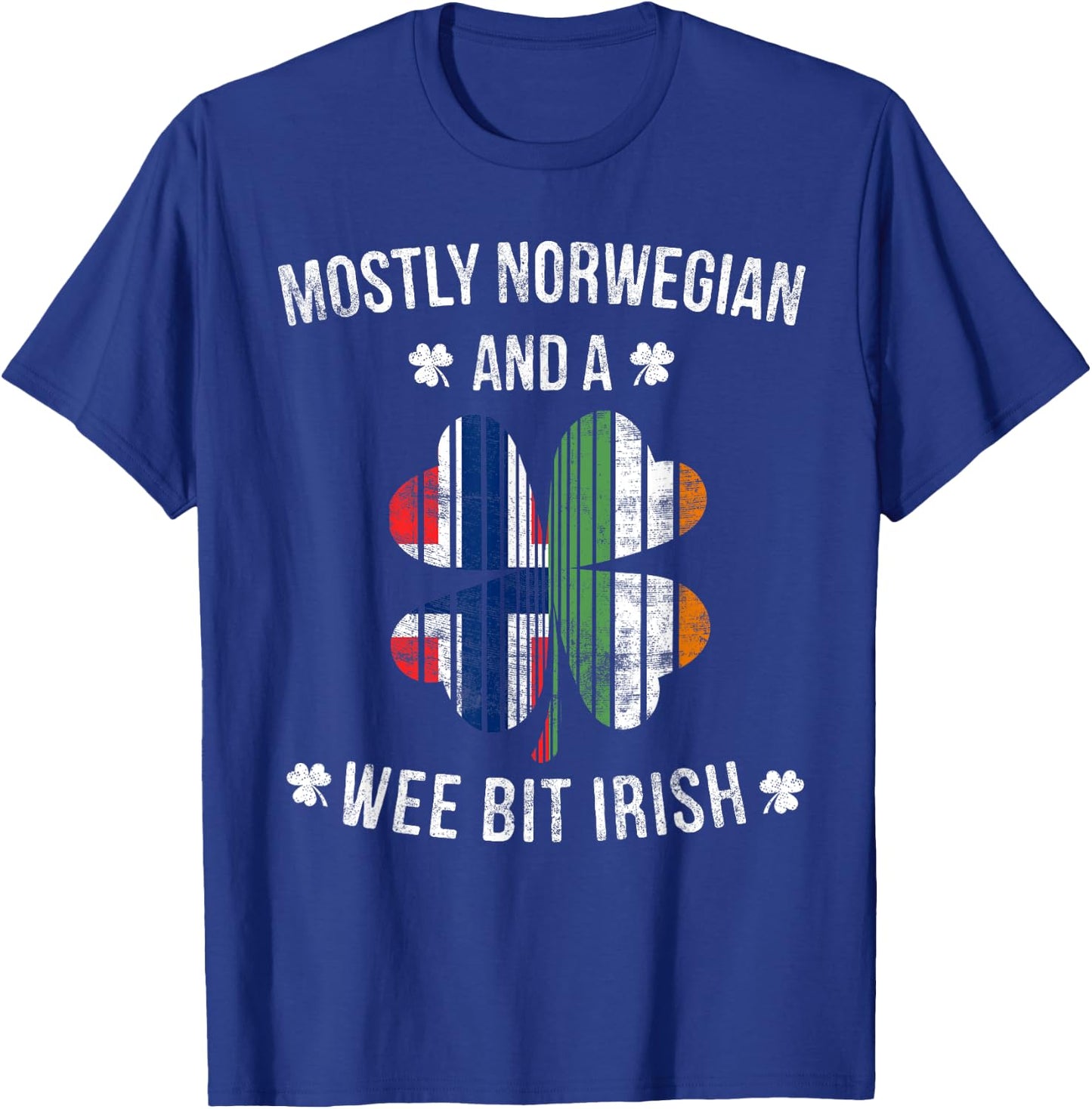 Norwegian Wee Bit Irish Norway St Patricks Day Gift T-Shirt - T-Shirt | Royal