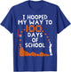 Hooped My Way 100 Days School Basketball 100th Day Boys Kids T-Shirt - T-Shirt | Royal