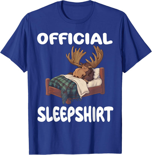 Moose Official Sleepshirt Pajamas Nightgown T-Shirt - T-Shirt | Royal