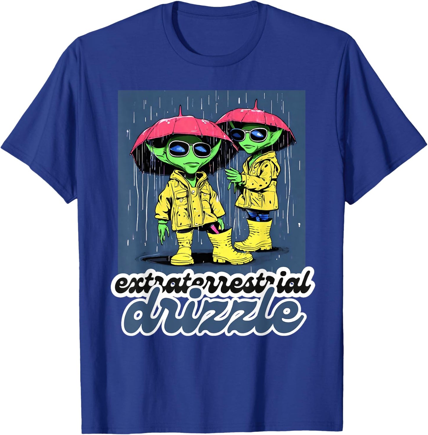 Extraterrestrial Drizzle Alien Design T-Shirt - T-Shirt | Royal