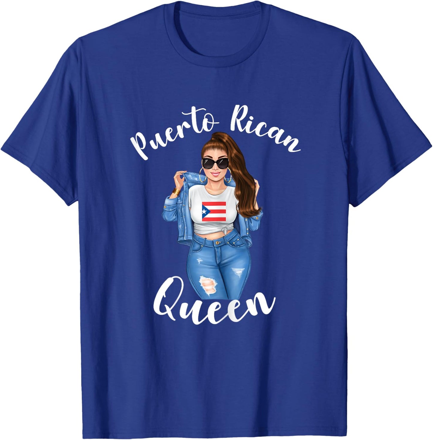 Puerto Rican Queen Proud Mexican Latin Sunshine Sassy Woman T-Shirt - T-Shirt | Royal