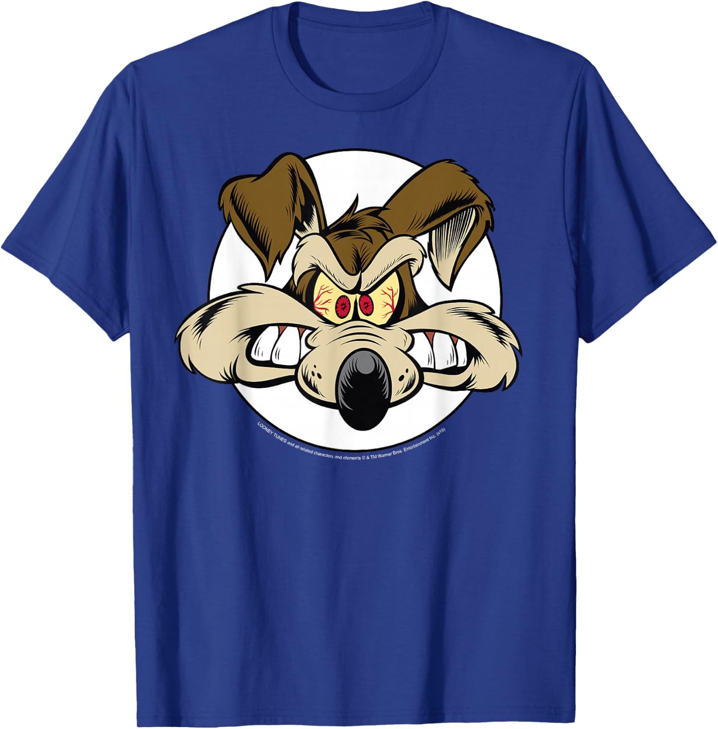 Looney Tunes Wile E. Coyote Angry Big Face T-Shirt - T-Shirt | Royal