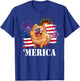 Patriotic America USA Flag Merica 4th July Pomeranian Lover T-Shirt - T-Shirt | Royal