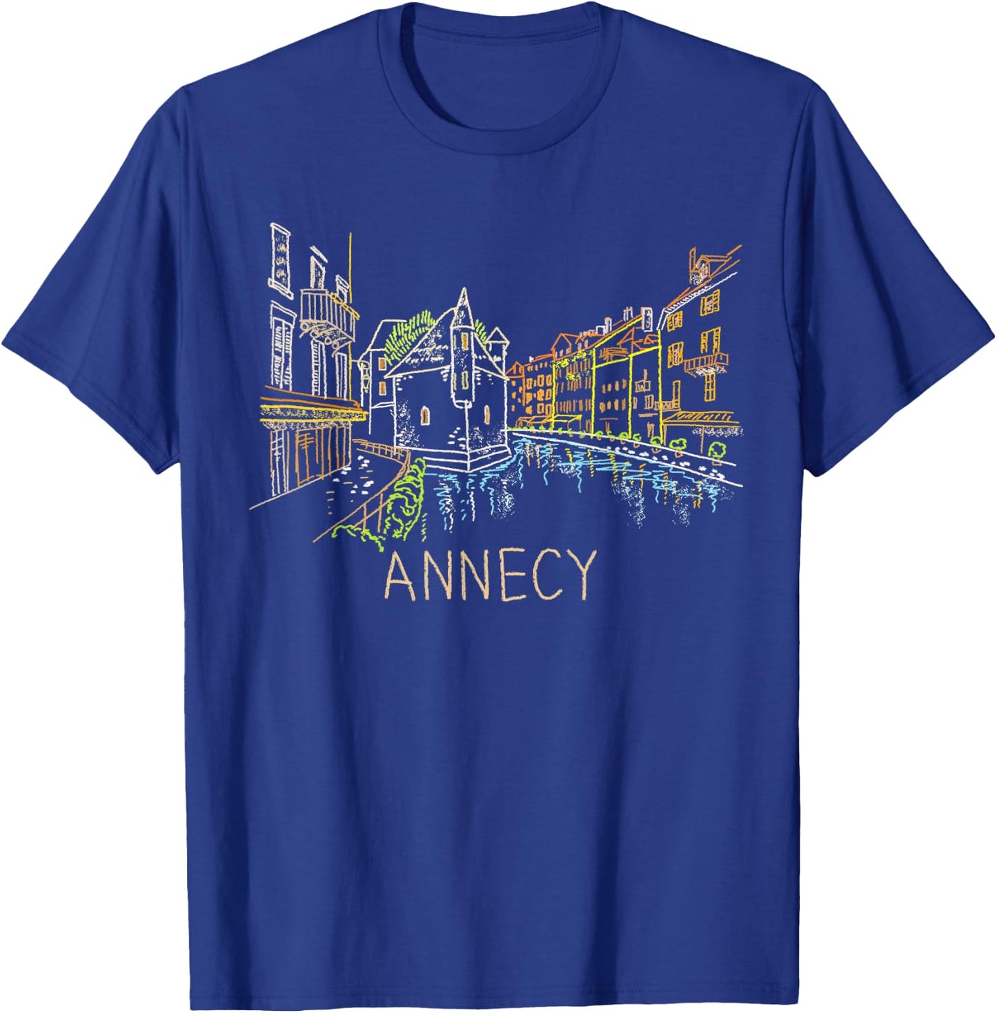 Annecy France Art Gift Men Women T-Shirt - T-Shirt | Royal