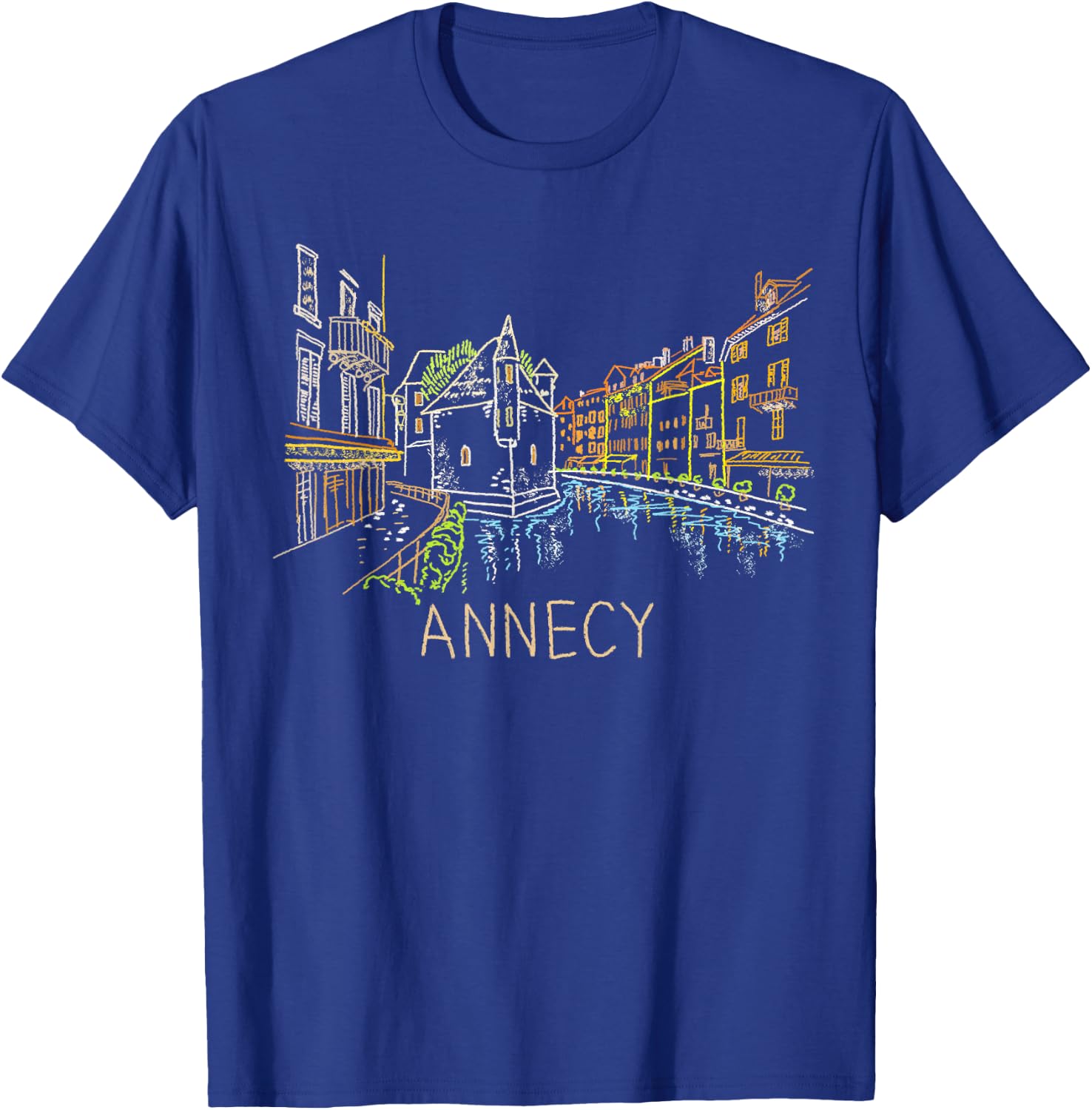 Annecy France Art Gift Men Women T-Shirt - T-Shirt | Royal