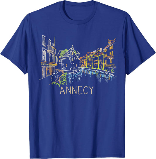 Annecy France Art Gift Men Women T-Shirt - T-Shirt | Royal