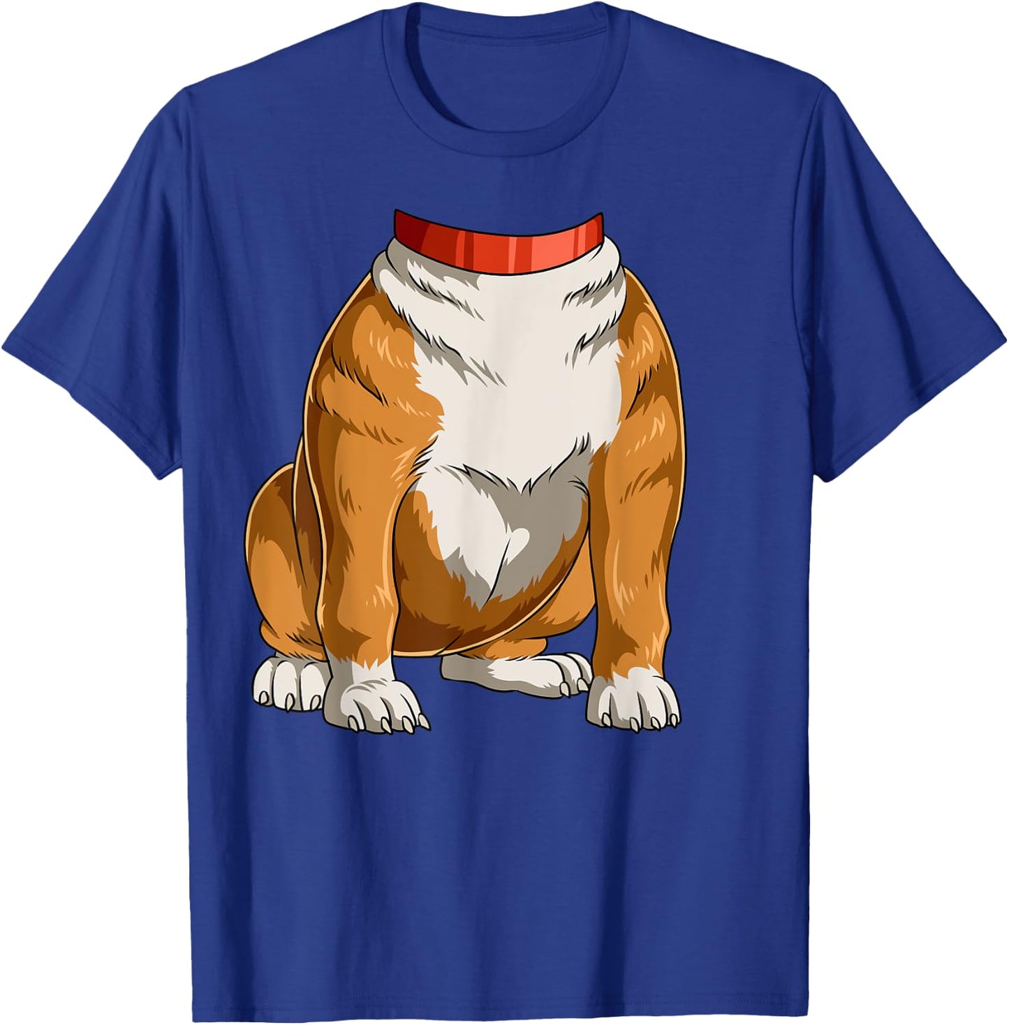 Easy Bulldog Costume Bulldog Body Headless Bulldog Costume Women Kids T-Shirt - T-Shirt | Royal