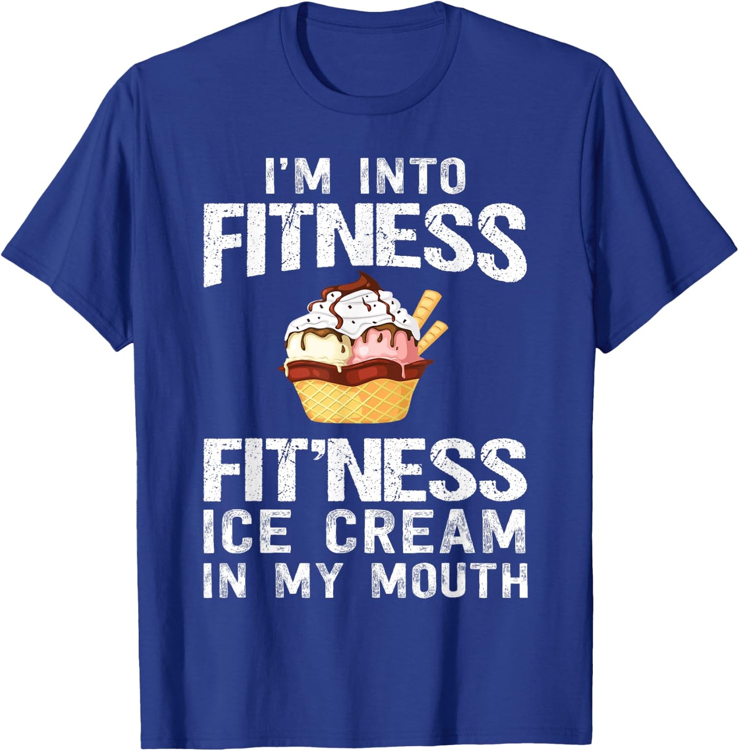 Ice Cream Lover Funny Fitness Bodybuilding Workout Gym Women T-Shirt - T-Shirt | Royal