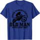 Never Underestimate An Old Man With A Dirt Bike Motocross T-Shirt - T-Shirt | Royal