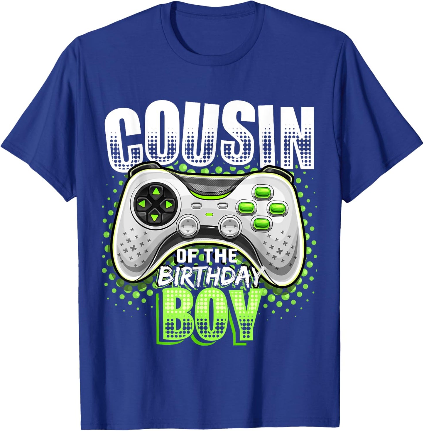 Cousin of the Birthday Boy Matching Video Game Birthday Gift T-Shirt - T-Shirt | Royal