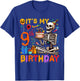 It's My 9th Birthday Halloween Skeleton Matching Party T-Shirt - T-Shirt | Royal