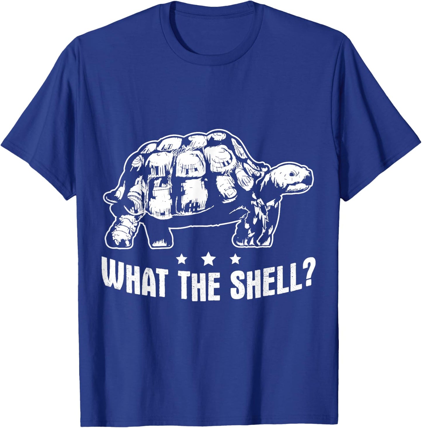 Funny Turtle Design What The Shell Turtoise T-Shirt - T-Shirt | Royal