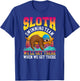 Swimmer Swim Sloth Swimming Team Retro T-Shirt - T-Shirt | Royal