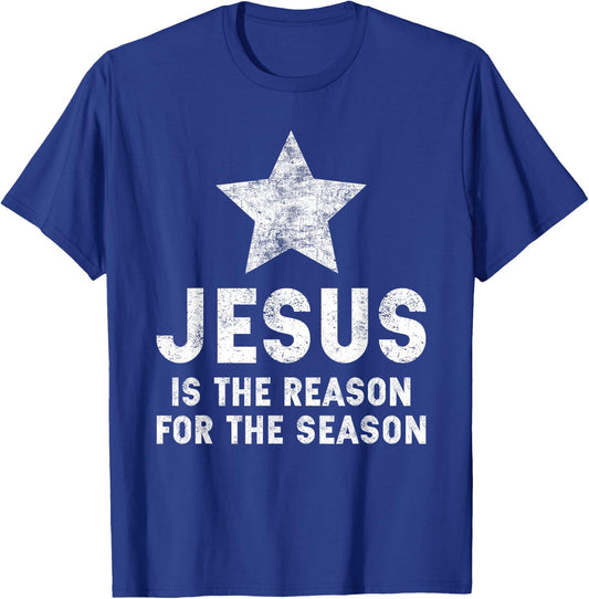 Jesus Is The Reason For The Season Christian Faith Christmas T-Shirt - T-Shirt | Royal