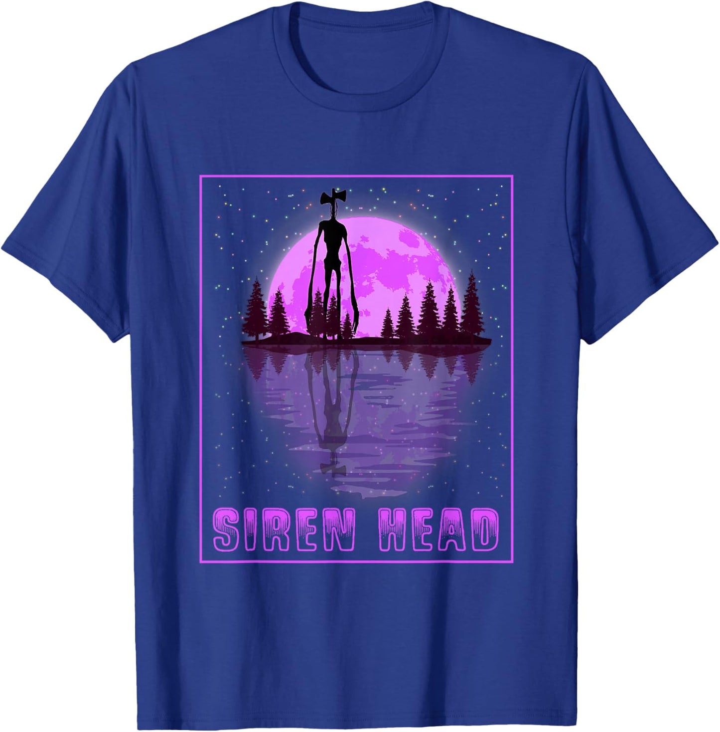 Siren Head and a Purple Full Moon T-Shirt - T-Shirt | Royal