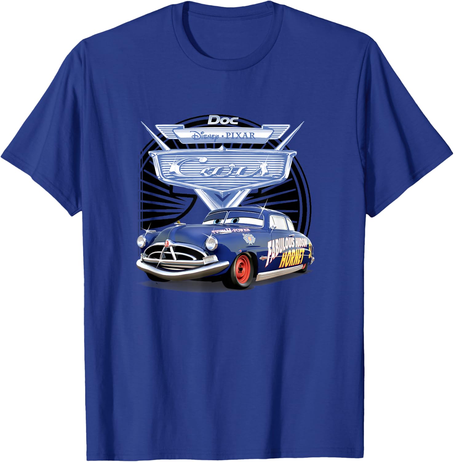 Disney Pixar Cars Fabulous Hudson Hornet Portrait T-Shirt - T-Shirt | Royal