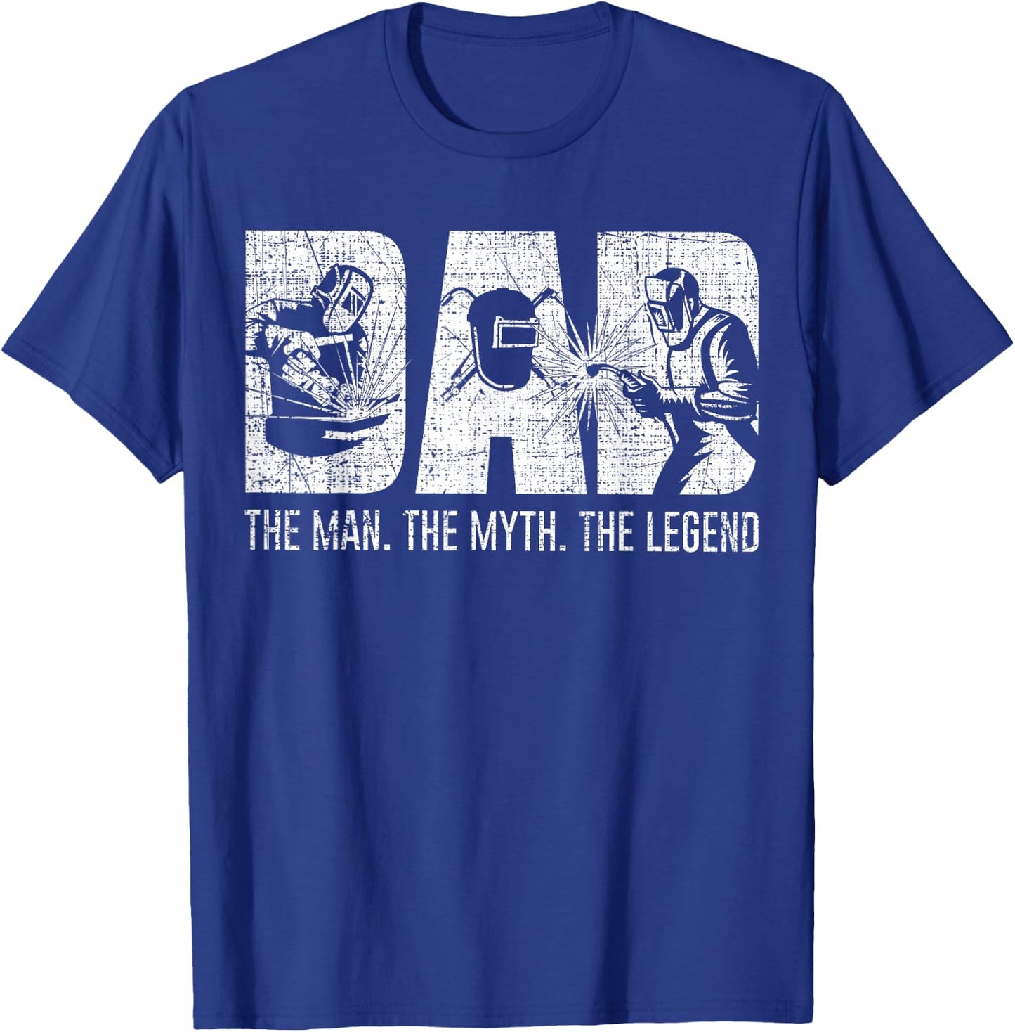 Welder Funny Welding Dad Man Myth Legend Father Small T-Shirt - T-Shirt | Royal