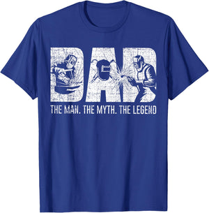 Welder Funny Welding Dad Man Myth Legend Father Small T-Shirt - T-Shirt | Royal